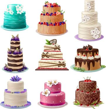 وکتور قنادی وکتور کیک خامه ای