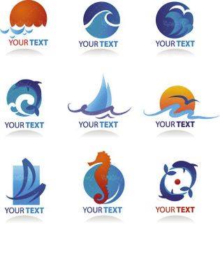 وکتور موج وکتور دولفین وکتور اسب دریایی