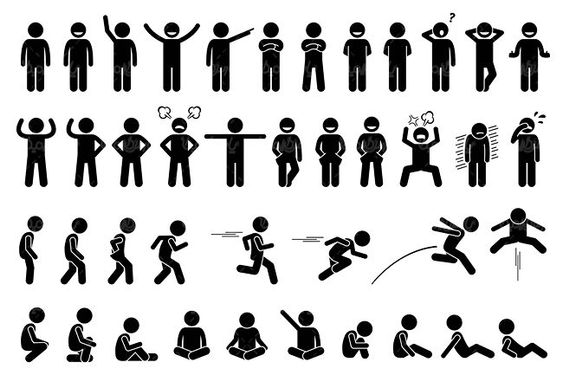 وکتور پریدن وکتور عصبانیت وکتور حالت های مختلف راه رفتن