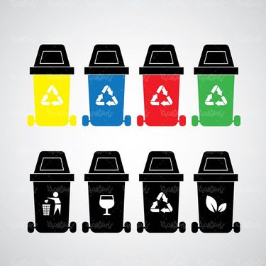 وکتور سطل زباله وکتور سطل آشغال