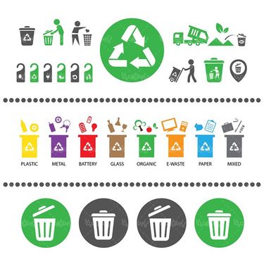 وکتور سطل زباله وکتور سطل آشغال