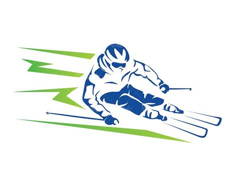 وکتور ورزش وکتور اسکی وکتور چوب اسکی