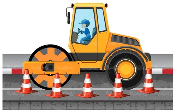 وکتور ماشین آلات سنگین وکتور قلطک