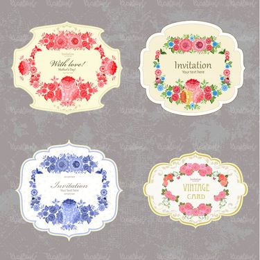 وکتور حاشیه گل وکتور کتیبه