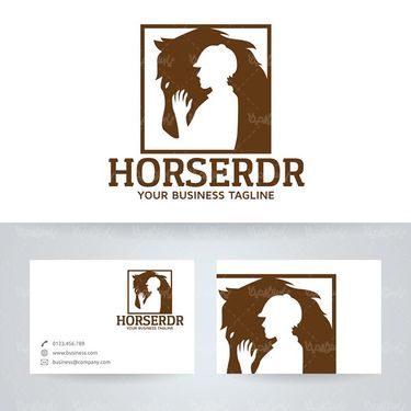 وکتور لوگو پرورش  اسب  وکتور آرم اسب سه بعدی