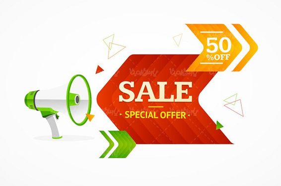 وکتور لیبل مثلثی گرافیکی وکتور برچسب فروش