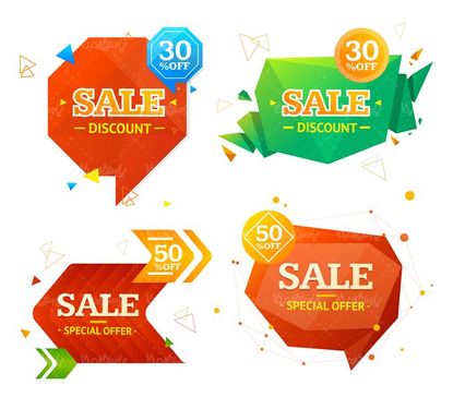 وکتور لیبل مثلثی گرافیکی وکتور برچسب فروش