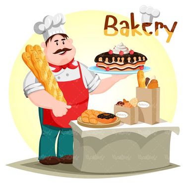 وکتور قنادی وکتور نانوایی وکتور کیک خامه ای