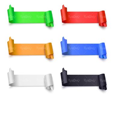 وکتور لیبل رنگی وکتور لیبل سه بعدی وکتور روبان