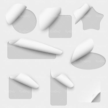 وکتور لیبل سفید  وکتور لیبل کاغذی