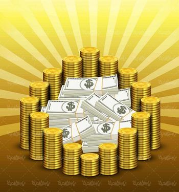 وکتور سکه طلا وکتور سکه دلار  وکتور پس انداز