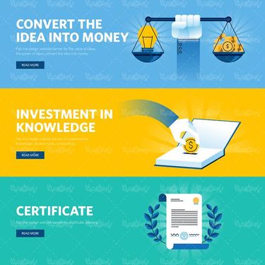 وکتور تبدیل ایده به ثروت وکتور گواهینامه