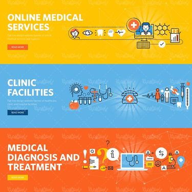 وکتور خدمات پزشکی آنلاین وکتور تجهیزات پزشکی