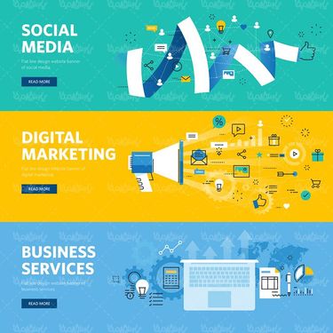 وکتور جامعه مجازی وکتور بازاریابی دیجیتال