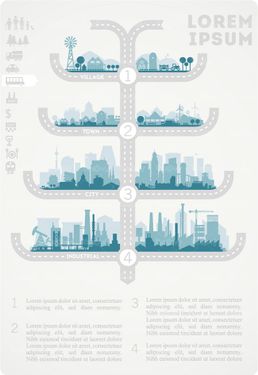 وکتور اینفوگرافی وکتور جاده وکتور شهر
