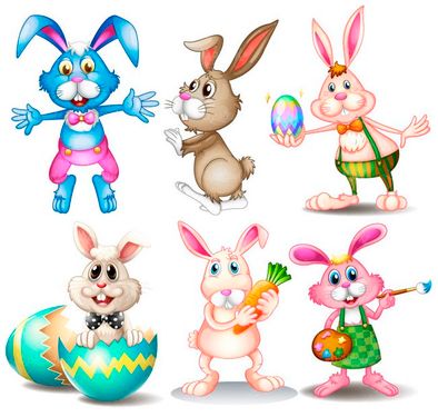 وکتور خرگوش وکتور تخم مرغ عید نوروز