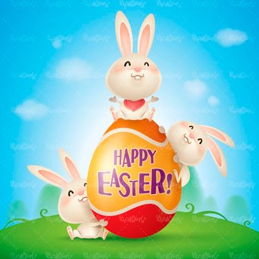 وکتور خرگوش وکتور تخم مرغ عید نوروز