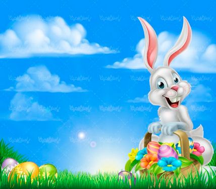 وکتور خرگوش وکتور تخم مرغ عید نوروز