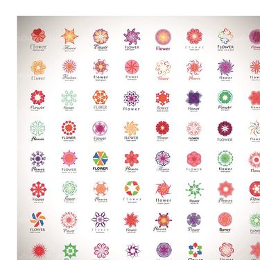 وکتور آرم گل وکتور لوگو گل وکتور نشان گل