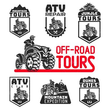وکتور موتور چهار چرخ وکتور لوگو مسابقات آف رود