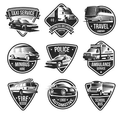 وکتور لوگو  تاکسی سرویس وکتور لوگو ماشین پلیس