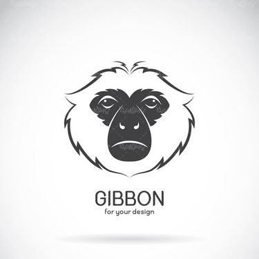 وکتور میون دراز دست آدم نما وکتور گیبون