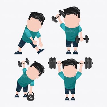 وکتور باشگاه بدنسازی وکتور وزنه وکتور دمبل