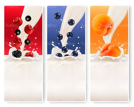 وکتور شیر طعم دار وکتور لبنیات