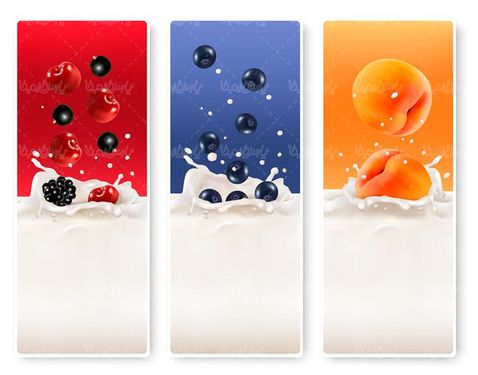 وکتور شیر طعم دار وکتور لبنیات