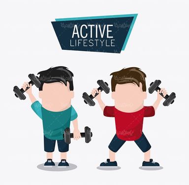 وکتور ورزش وکتور  پرورش اندام وکتور لیبل