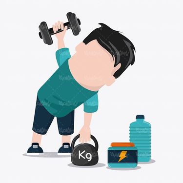 وکتور ورزش وکتور  پرورش اندام وکتور لیبل