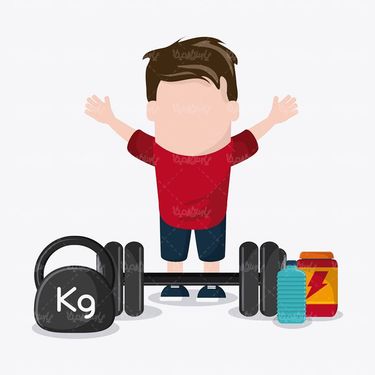 وکتور ورزش وکتور  پرورش اندام وکتور لیبل