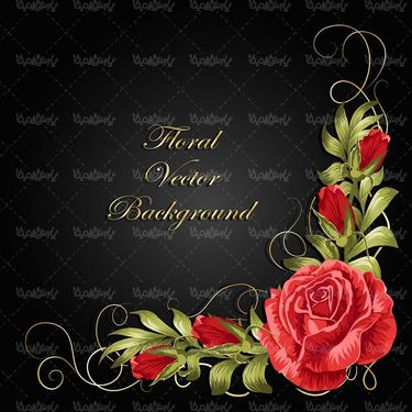 وکتور حاشیه گل وکتور گل و بوته