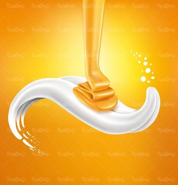 وکتور موج شیر وکتور قطره شیر وکتور شیر عسل