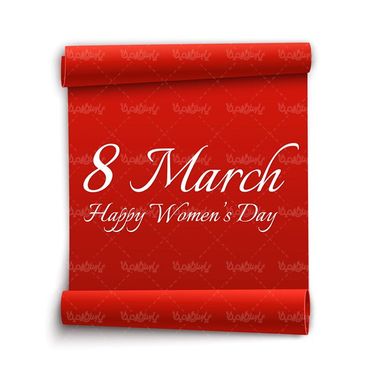 وکتور روبان قرمز وکتور برچسب روز زن