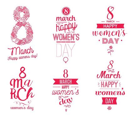 وکتور لوگو هشت مارس وکتور لیبل روز زن