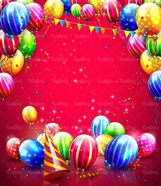 وکتور بادکنک رنگی وکتور شادی وکتور تولد