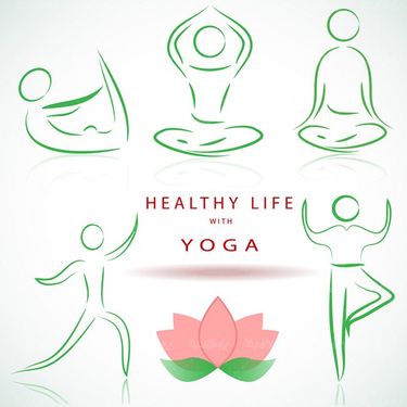 وکتور یوگا وکتور تناسب اندام وکتور ورزش زنان