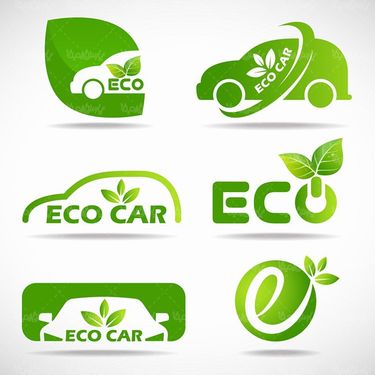 وکتورخودرو با سوخت پاک وکتور لوگو خودروی سبز
