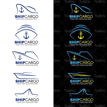 وکتور لوگو کشتی باری وکتور لوگو قایق