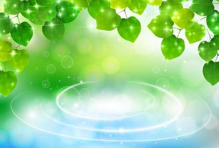 وکتور جلوه نور وکتور برگ سبز وکتور تابش نور