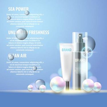 وکتور لوازم آرایشی وکتور کرم سفید کننده