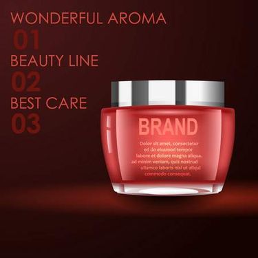 وکتور لوازم آرایش وکتور قوطی کرم