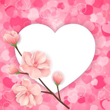 وکتور گل بهاری وکتور بک گراند قلب