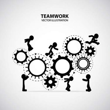 وکتور کار گروهی وکتور کار تیمی وکتور چرخ دنده
