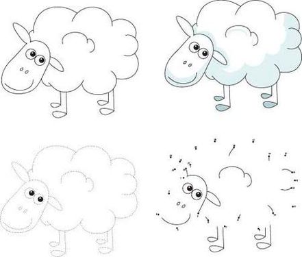 وکتور فیل گوسفند  وکتور نقاشی گوسفند