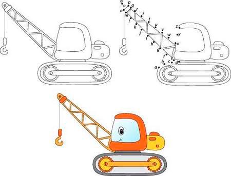 وکتور نقاشی جرثقیل  وکتور جرثقیل کارتونی