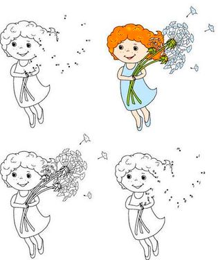 وکتور نقاشی دختر بچه  وکتور  کودک