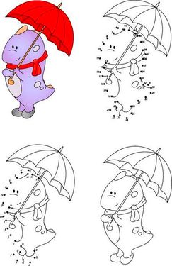 وکتور نقاشی   دلفین  وکتور چتر