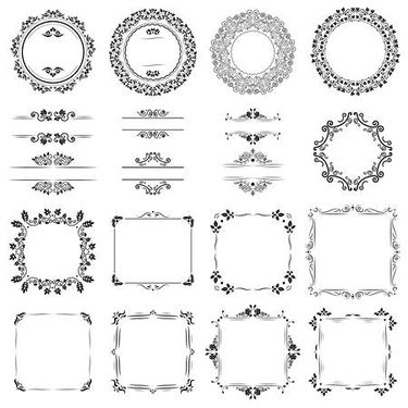 وکتور  کادر گل وکتور قاب گل